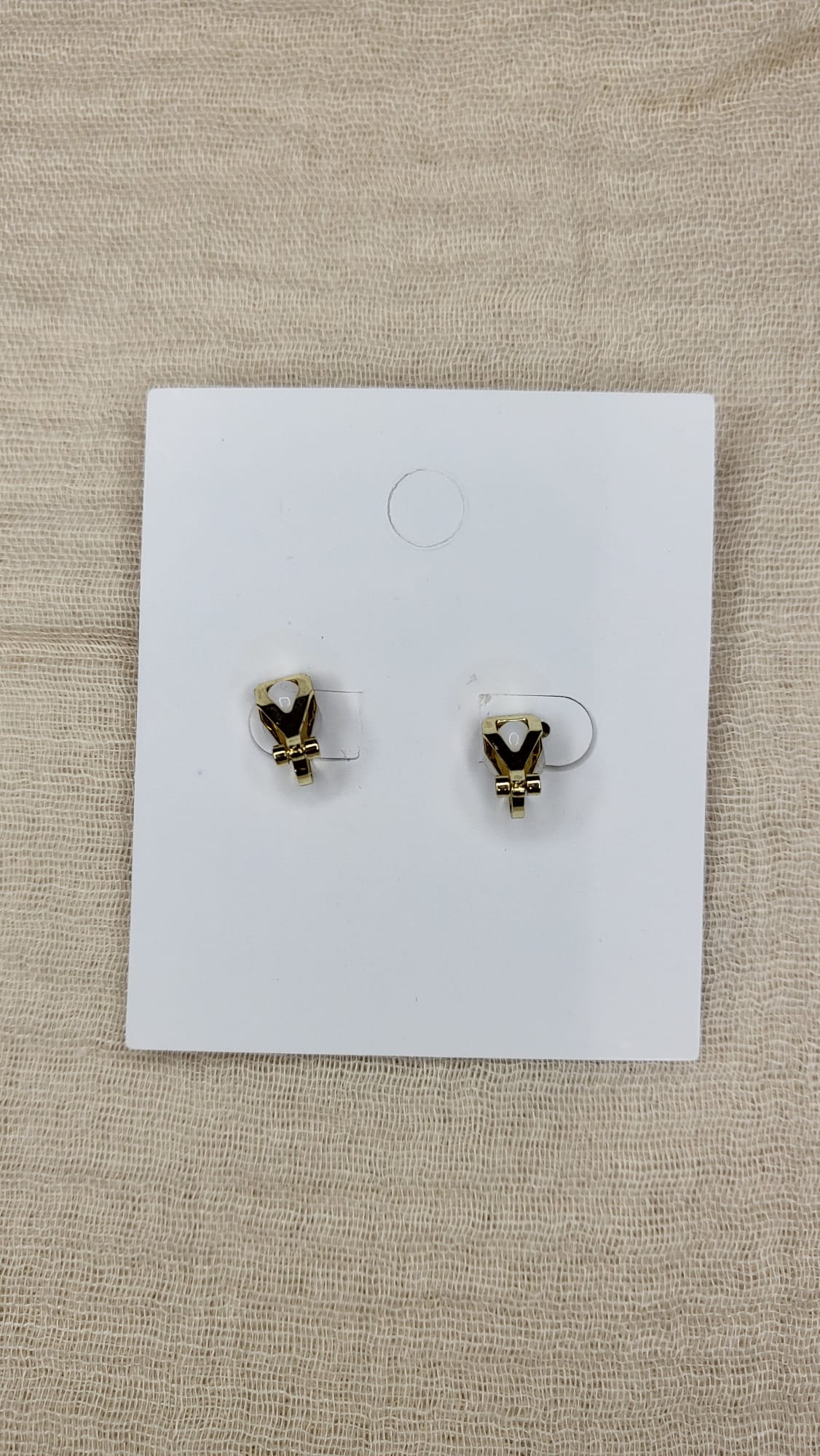 Gold Heart Stud Earrings - Multiple Color Options